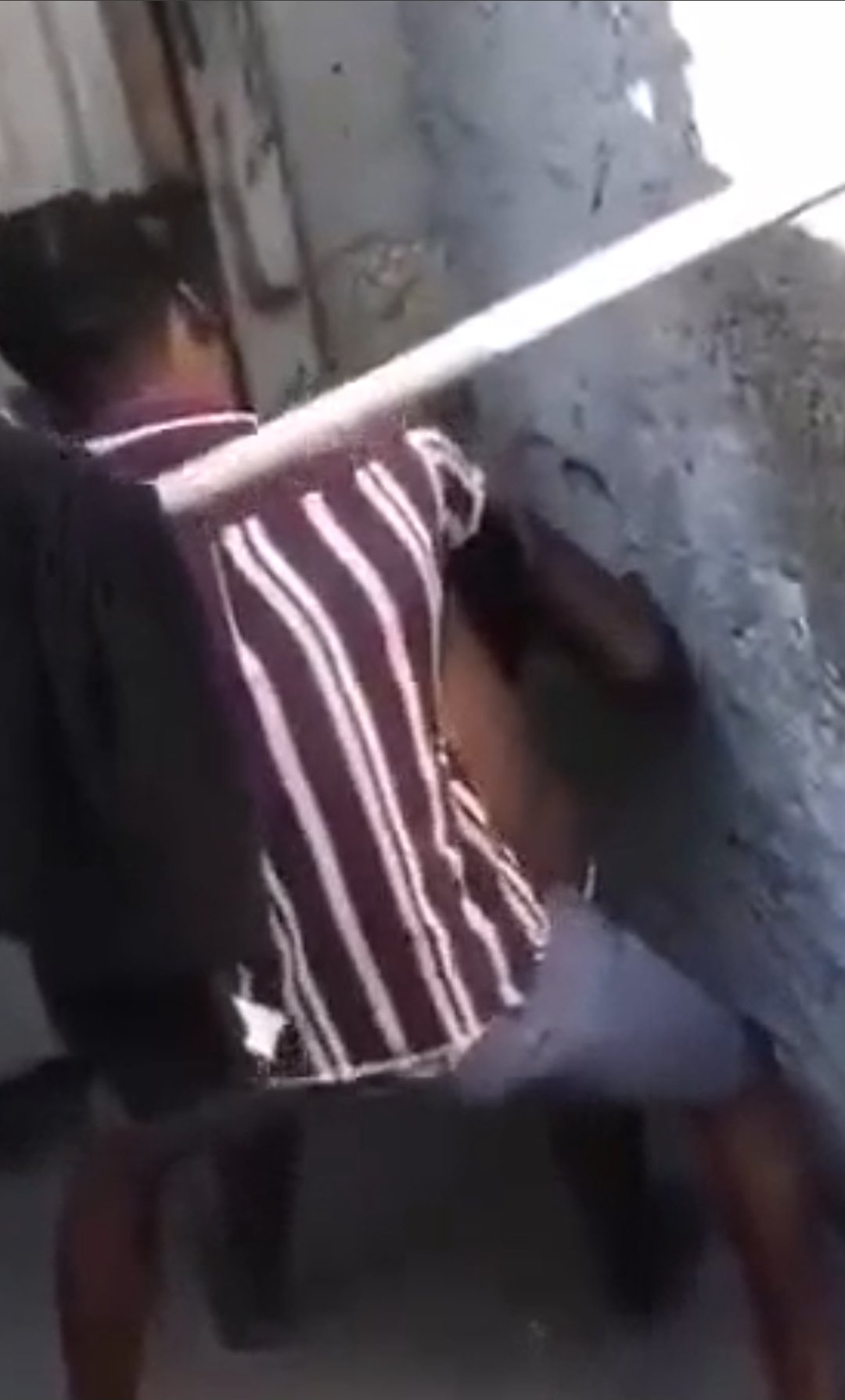 Guy having sex with girlfriend in a public place