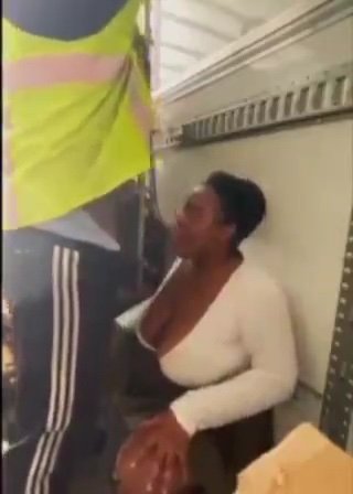Guy caught fucking lady in public