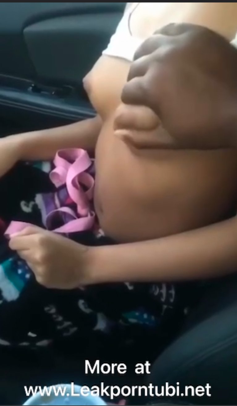 Massaging her pointed boobs 