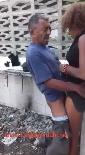 Old man caught fucking lady in public