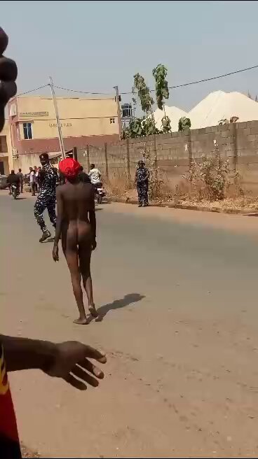 Woman With Big Nipples Protesting Naked In Public (18+)